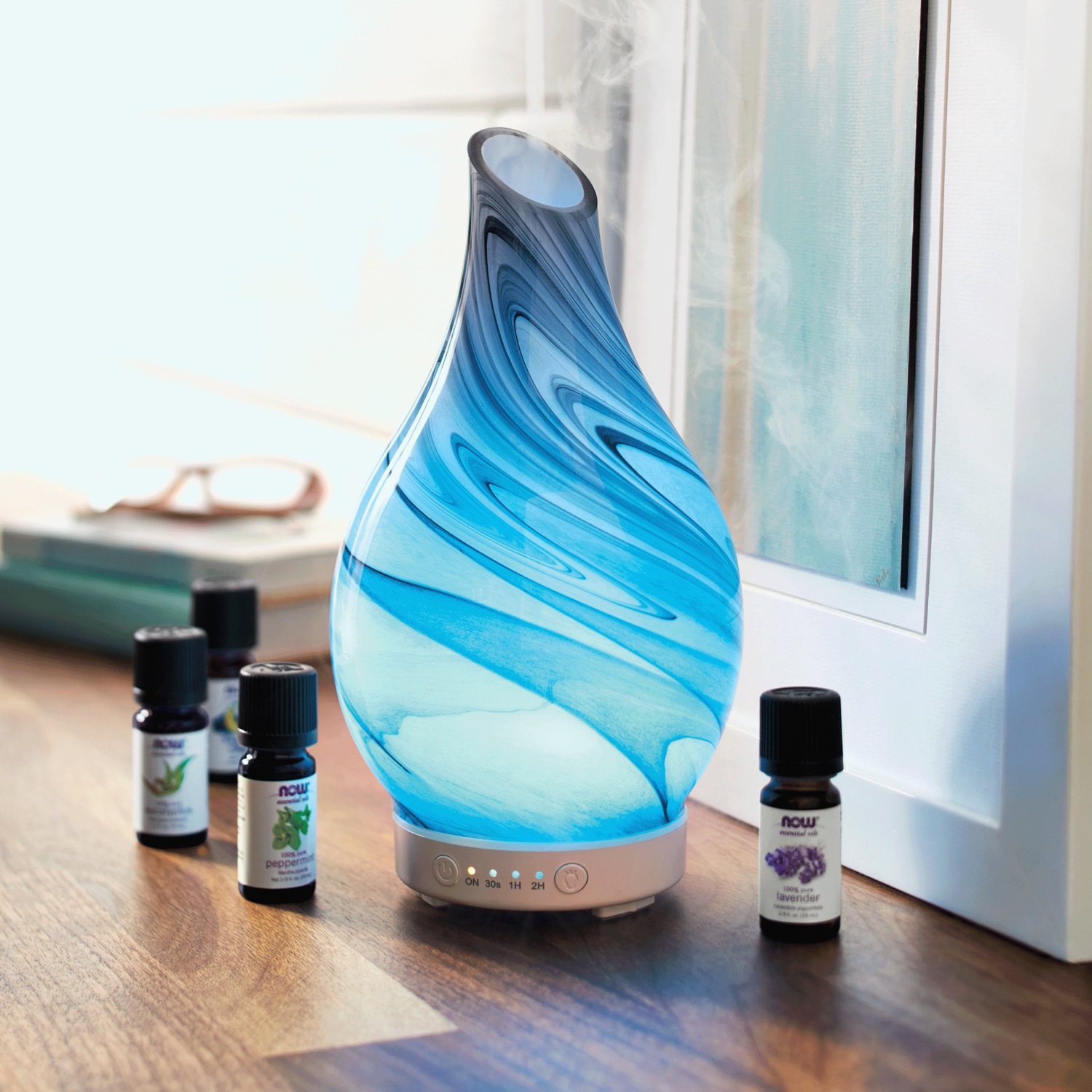 Blown Glass Aromatherapy Diffuser with Lights | Seventh Avenue