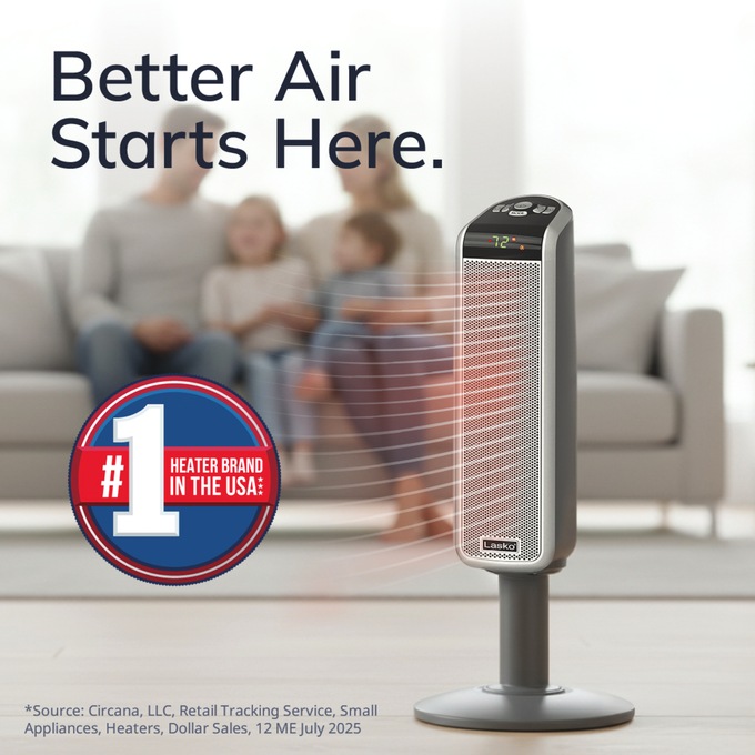 Lasko Digital Pedestal Heater, , large