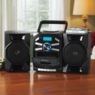 Emerson Portable CD/Cassette Stereo Boom Box, Black, large