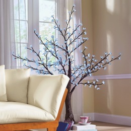 Cherry Blossom Lit Floor Tree, , large