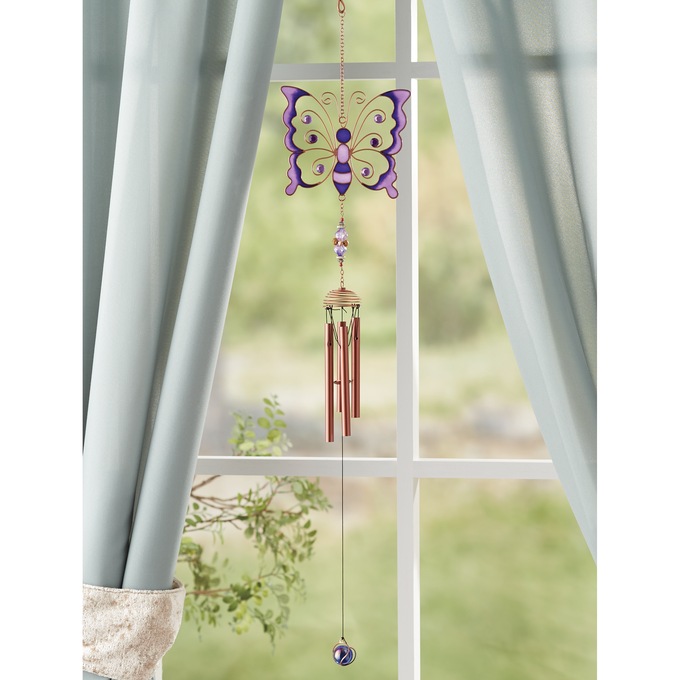 Glow-in-the-dark Butterfly Wind Chime, , large