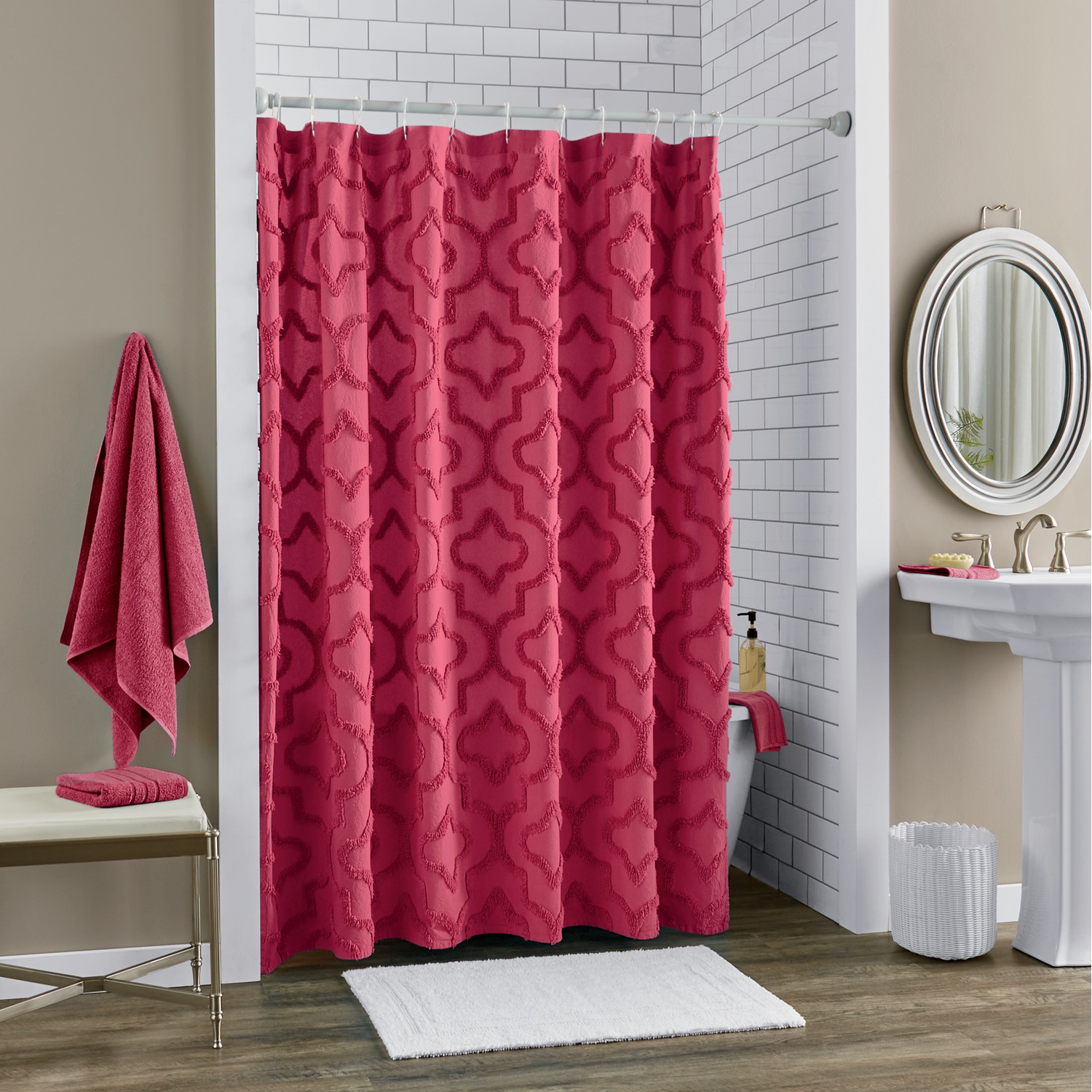 Color Connection Chenille Shower Curtain Seventh Avenue