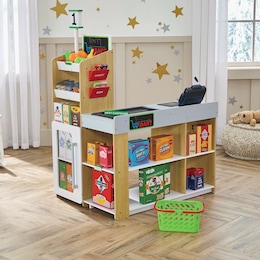 Country Supermarket Wooden Play Set with Cash Register, , large