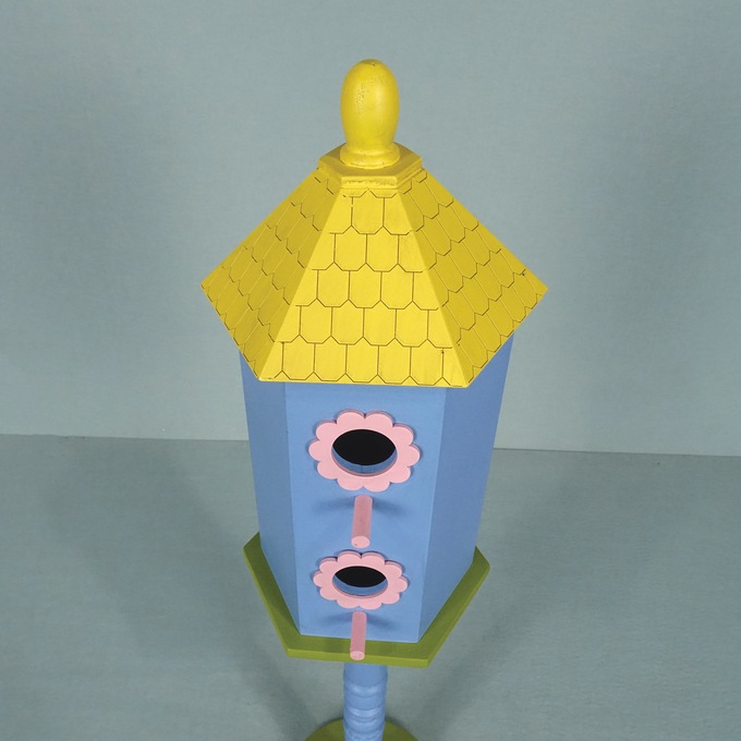 28" Bright Pedestal Birdhouse, , large