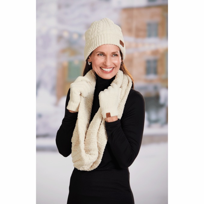 Crazy Soft Chenille Hat/Scarf/Glove Set, , large