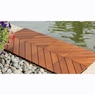 Set of 8 Outdoor Wood Patio Tiles, , large