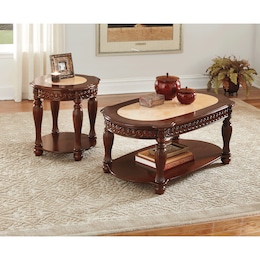 Carved Golden Marble Tables, , large