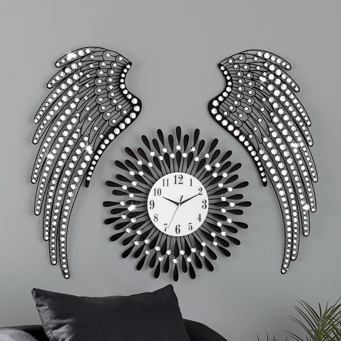 2-Piece Jeweled Wings Wall D&eacute;cor Set, , large