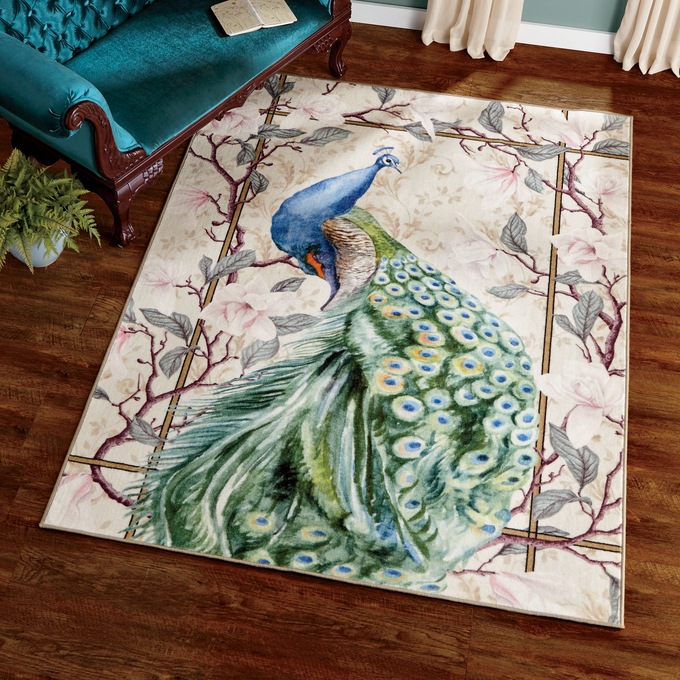 Peacock Rug - 4' 4" X 6' 9", , large