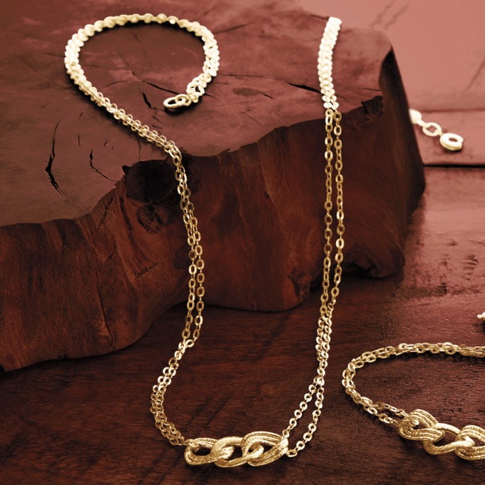 10K Gold 3-Link Jewelry, , large
