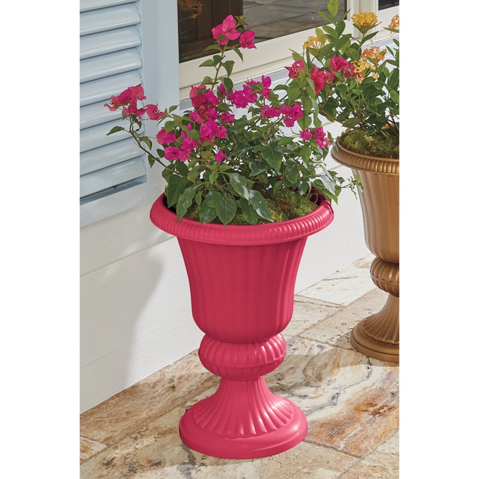 Delano Urn Planter, Red, large
