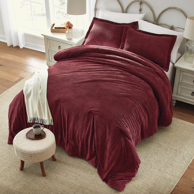 Color Connection Corduroy Down-Alternative Comforter Set, , large