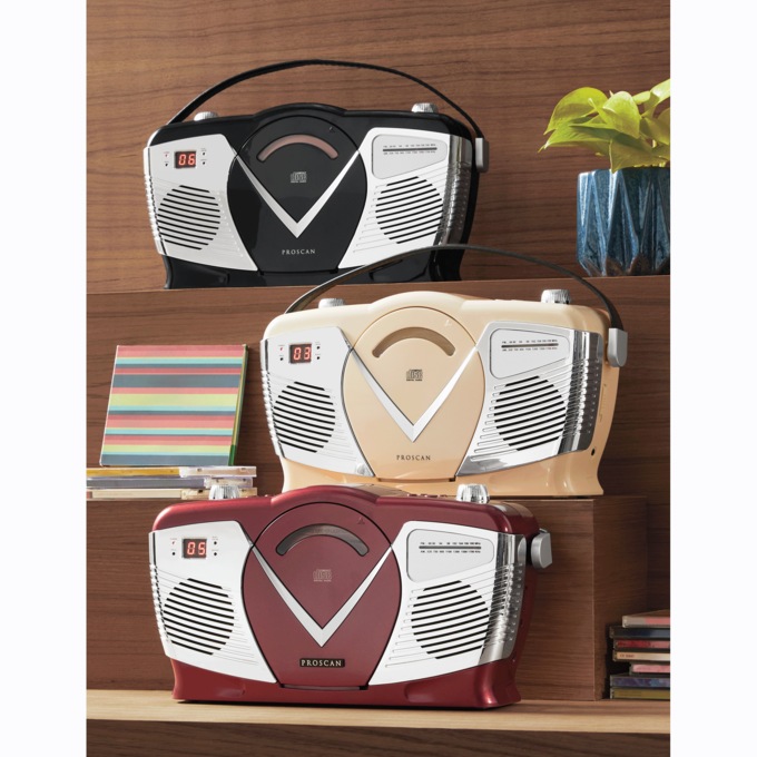 Proscan Retro CD Radio Boom Box, , large