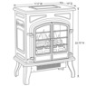 1500W Electric Fireplace Stove Heater with Remote & Realistic Flame Effect, Graphite, large
