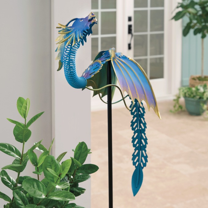 Dragon Balancing Stake, Blue, large