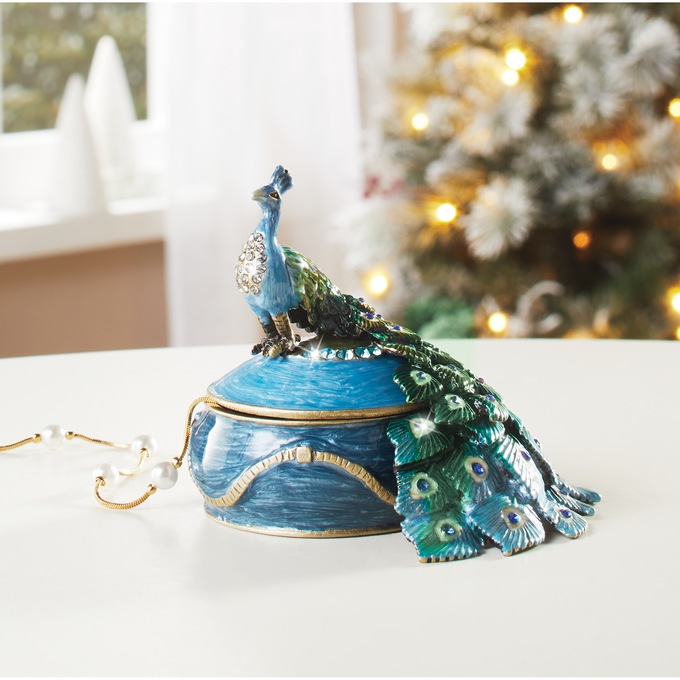 Peacock Jewelry Box, , large