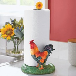 Red Rooster Paper Towel Holder, , large