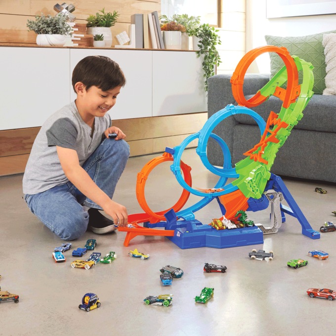 Hot Wheels Action Endless Loop Crash Track, , large