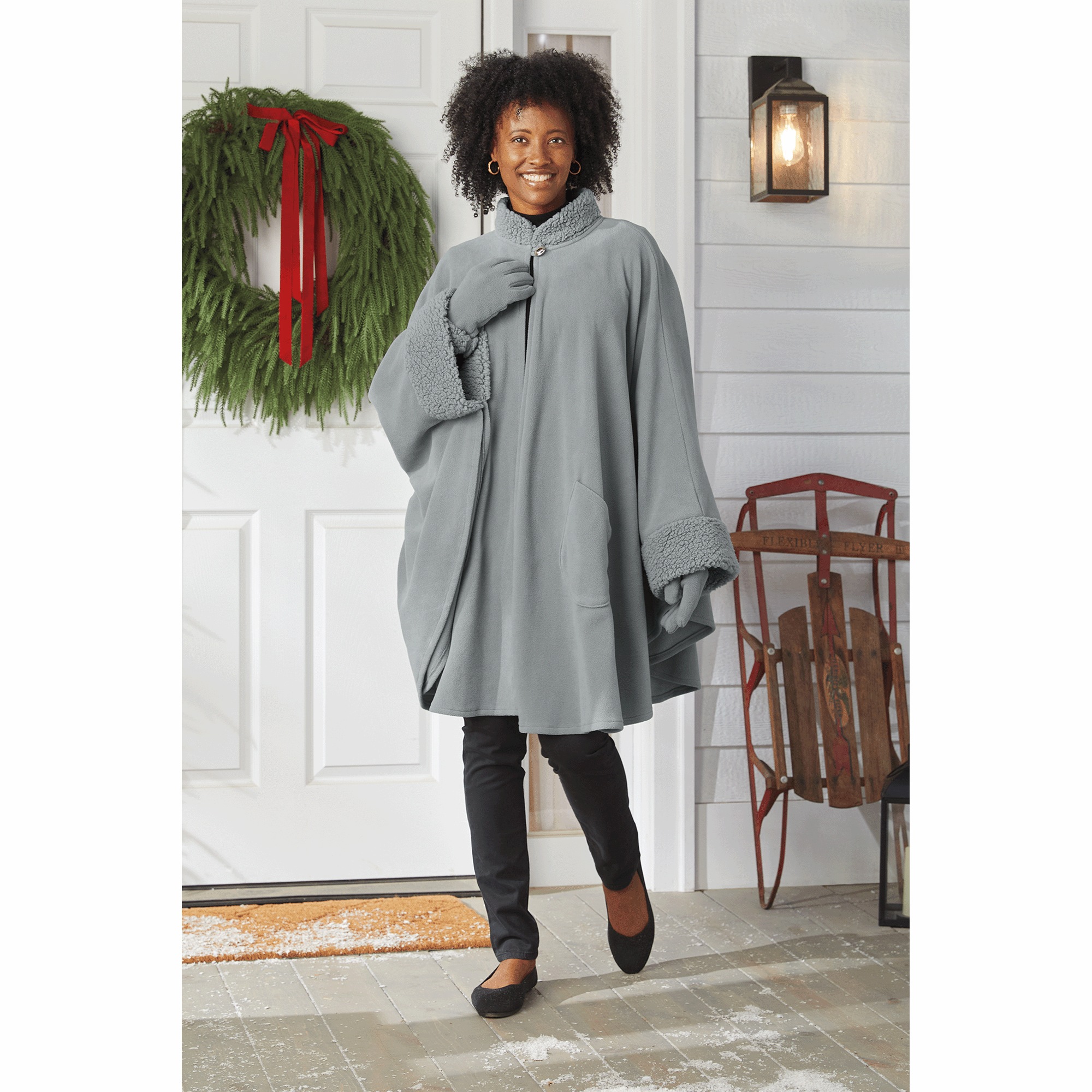CAPE HEIGHTS BONDED SHERPA フリースジップブルゾン - Sherpa-Trimmed