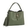 Braid Handle Satchel, Olive, large