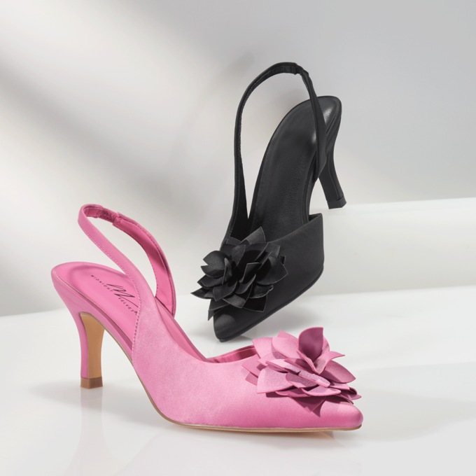 3-D Floral Slingback, , large