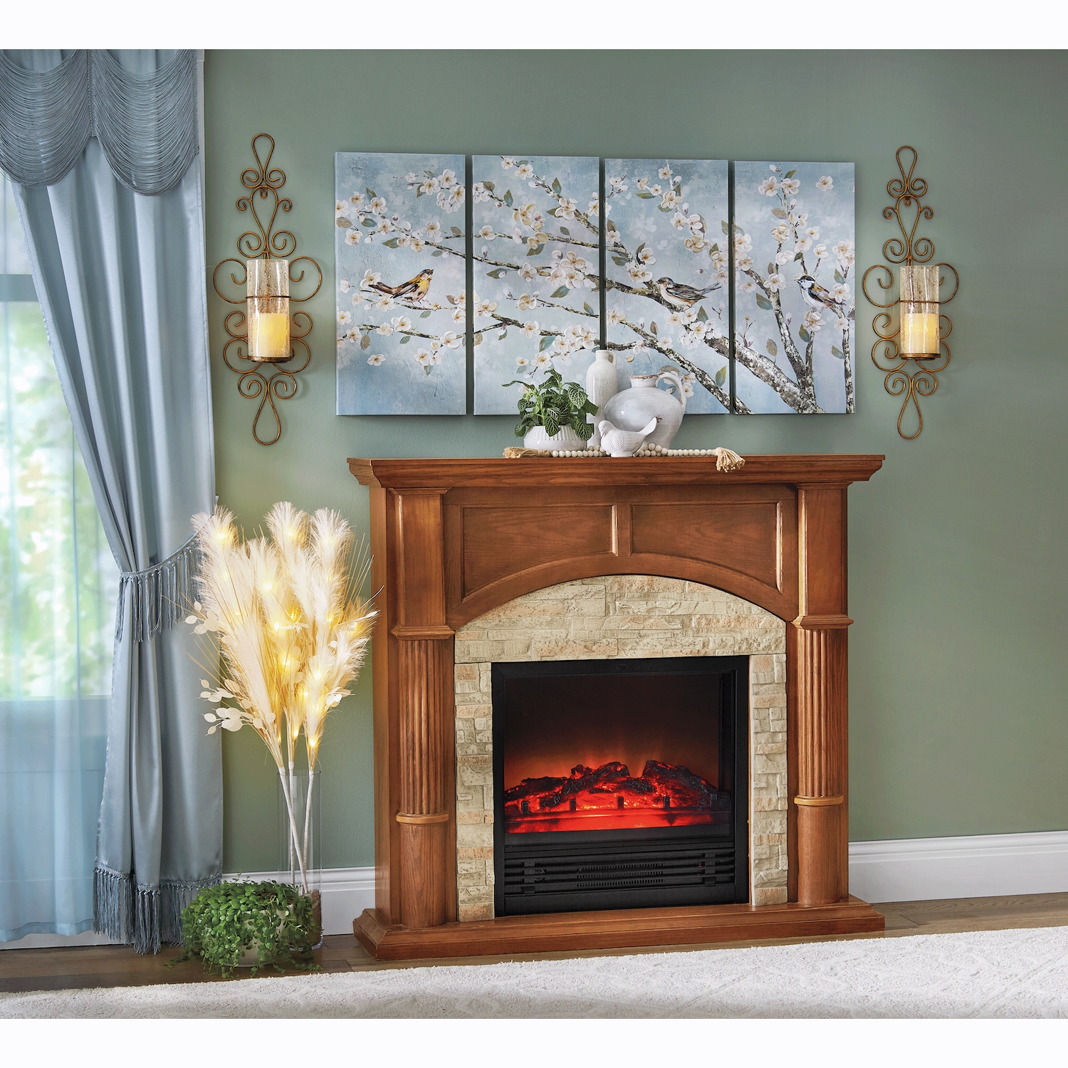 Set of 2 Bella Forte Scroll Sconces | Seventh Avenue