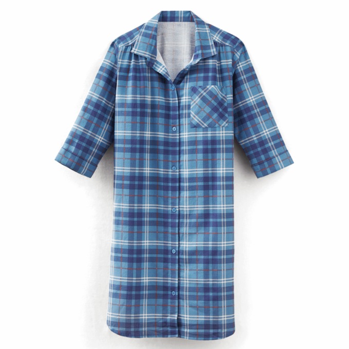 Printed Flannel PJs or Nightshirt, , large