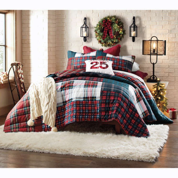 Bennie Plaid Oversized Quilt and Sham, , large