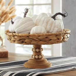 Decorative Woven Pedestal Bowl, , large