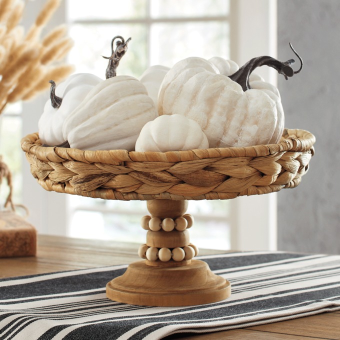 Decorative Woven Pedestal Bowl, , large