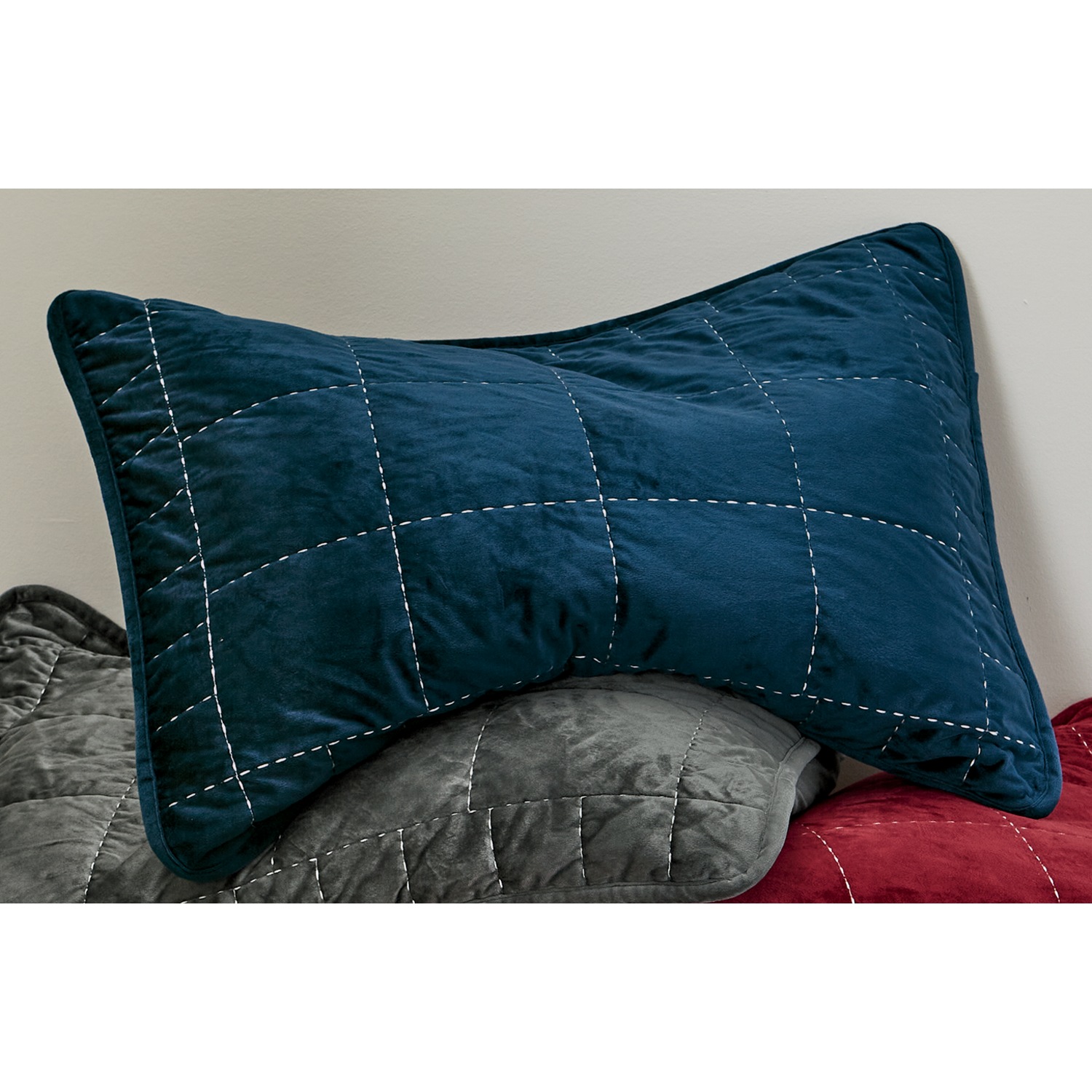 Piper Oversized Velvet Quilt and Sham Seventh Avenue