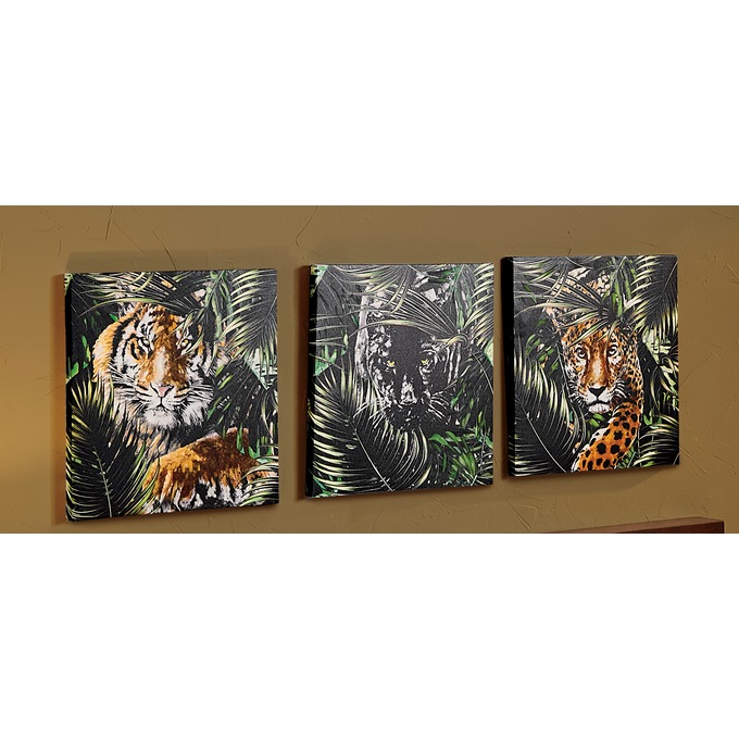 3-Piece Big Cats Canvas Set, , large