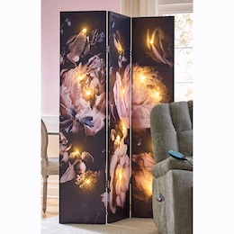 Lit Romantic Floral Room Screen, , large