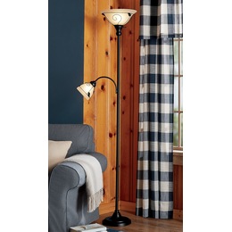 Metal Leaf Torchiere, , large