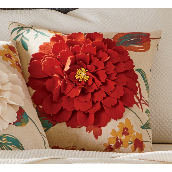 Zinnia Pillow Cover, , large