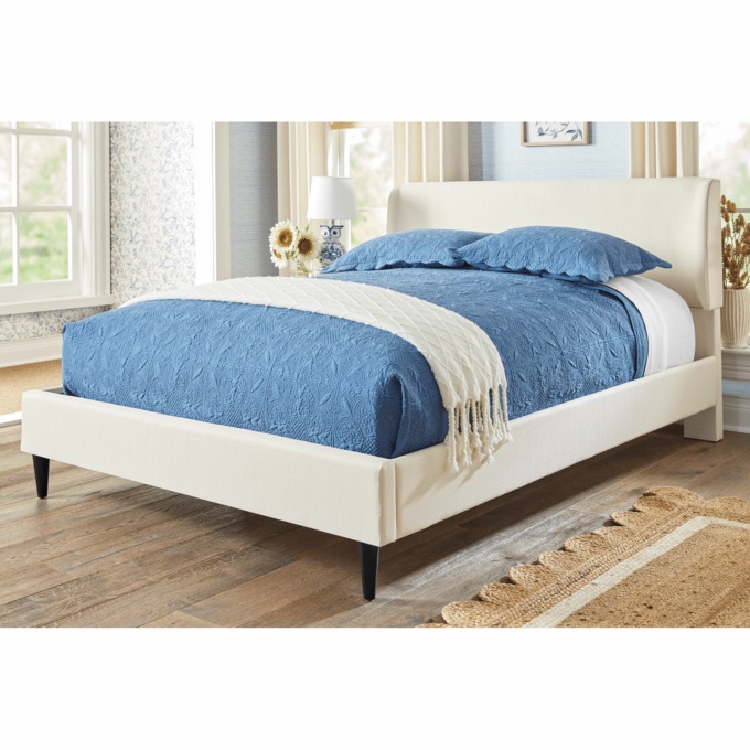 Laguna Queen-Sized Upholstered Platform Bed, , large