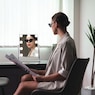 LED Vanity Makeup Mirror with Adjustable Light Temperature Settings, White, large