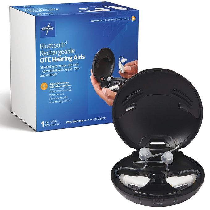 Bluetooth Rechargeable Hearing Aids, , large