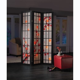 Lit Shoji Cherry Blossom Room Screen, , large