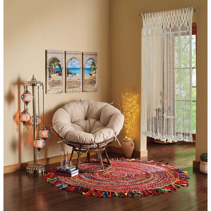 3-Piece Lit Tropical Window Wall Art, , large