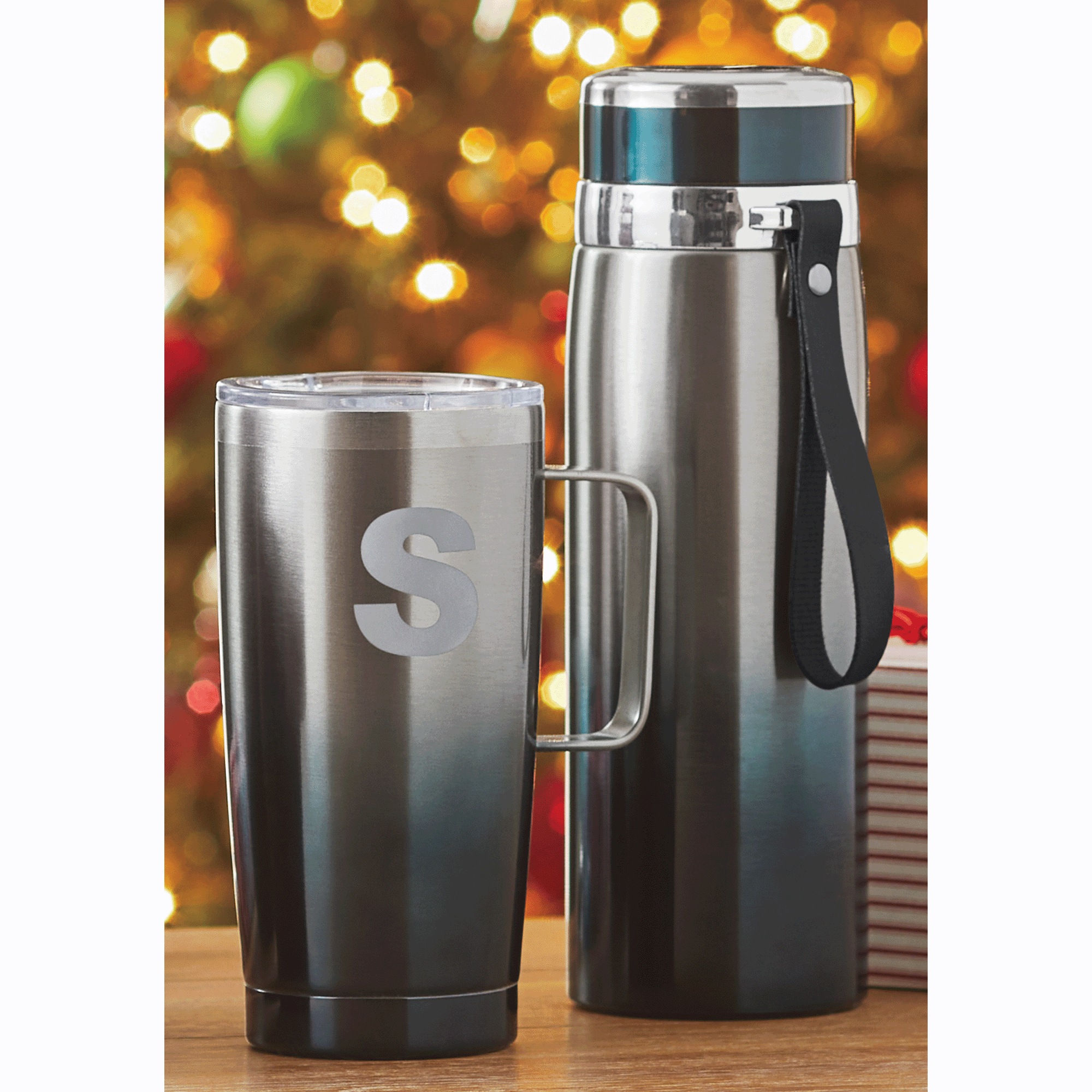 2-Piece Thermal Bottle and Travel Mug Set, , large