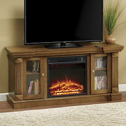 Tv Stands Media Storage Cabinets Seventh Avenue 2 Door Entertainment Fireplace