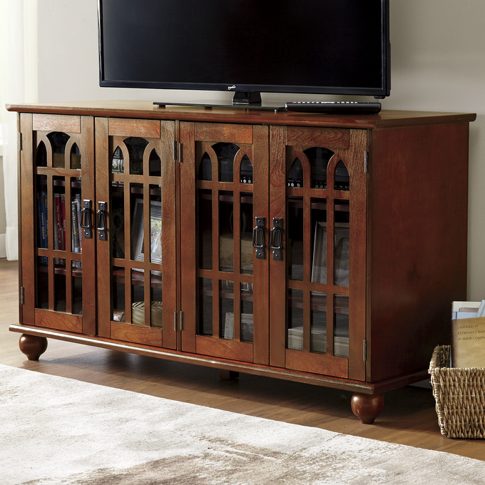 Arched Door Mission Style 4 Door Tv Stand Seventh Avenue
