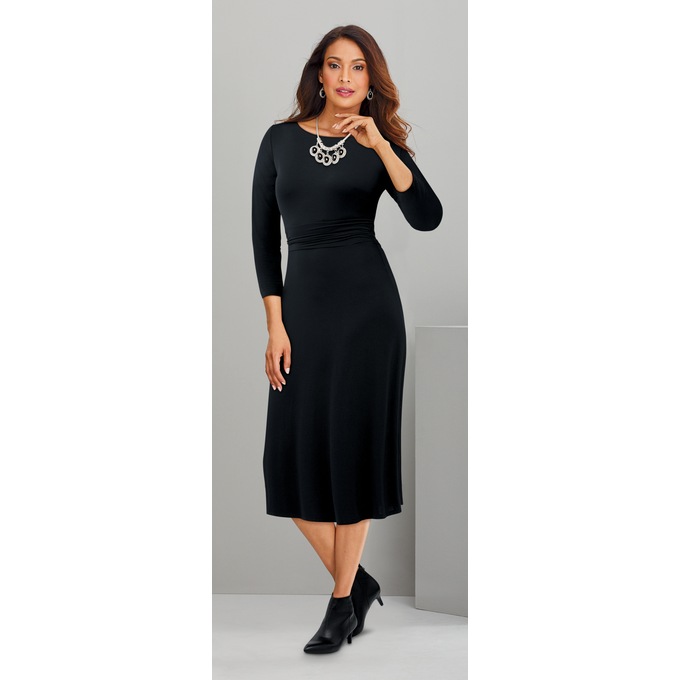 Casual Knit Midi Dress, , large