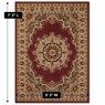 4-Piece Plush Floral Kirman Rug Set with Runner and Mats, , large