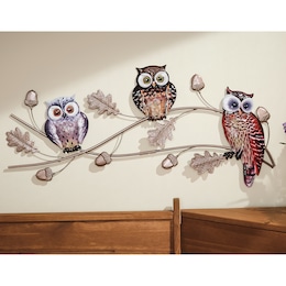 Owl Trio Wall Art, , large