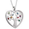 Personalized Family Tree Birthstone Pendant, , large