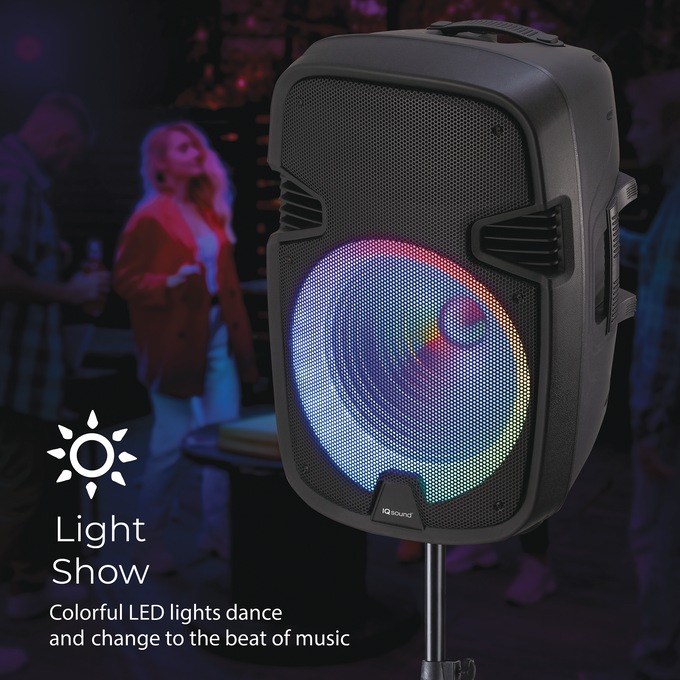 IQ Sound Portable Bluetooth Party Speaker with Stand, , large