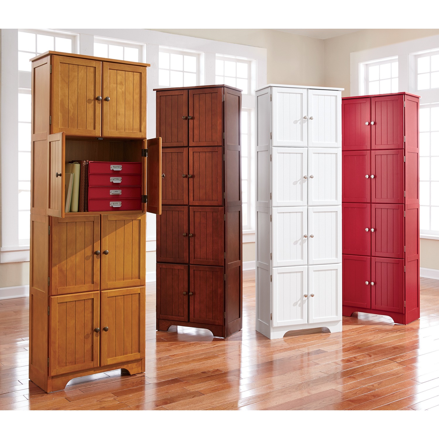 Westwick Tall Wooden Cabinet with 8 Doors | Seventh Avenue