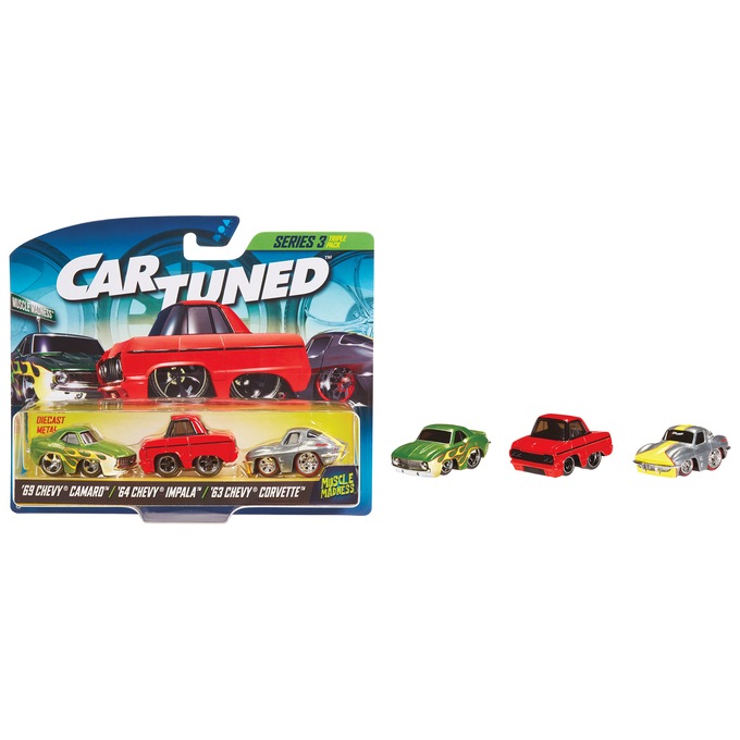 Car Tuned Series 3 Muscle Madness 3-Pack Chevrolet Cars, , large